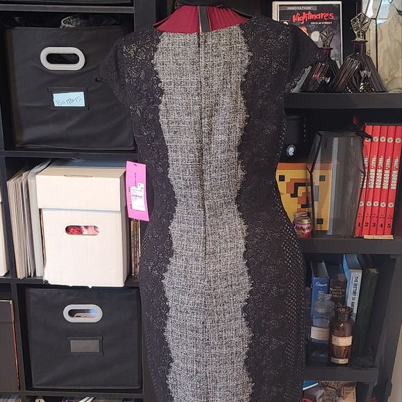 Betsey Johnson Uber Chic Fishnet & Tweed Dress NWT - Picture 5 of 6